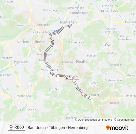 RB63 Train Line Map