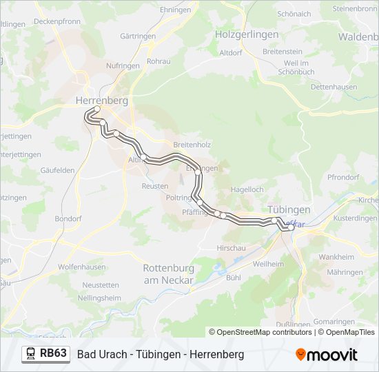RB63 Train Line Map