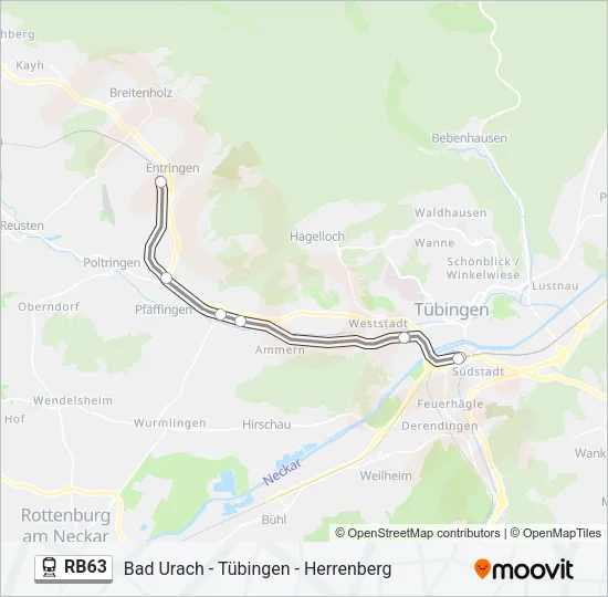 RB63 Train Line Map