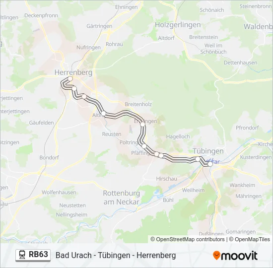 RB63 Train Line Map