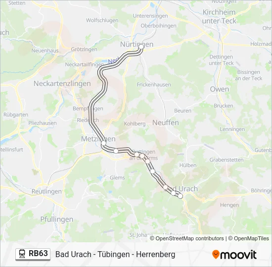 RB63 Train Line Map
