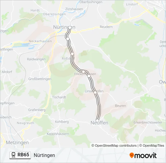RB65 Train Line Map