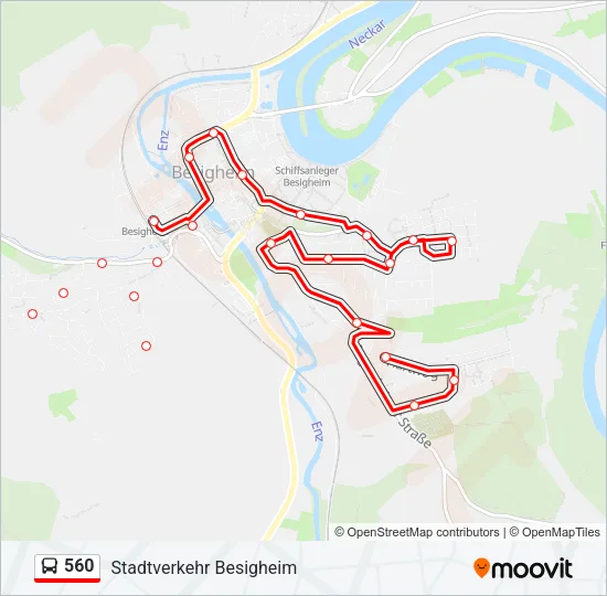 560 Bus Line Map