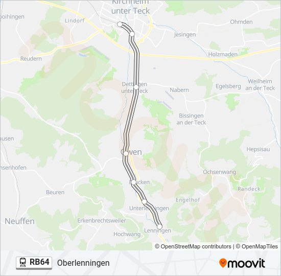 RB64 Train Line Map
