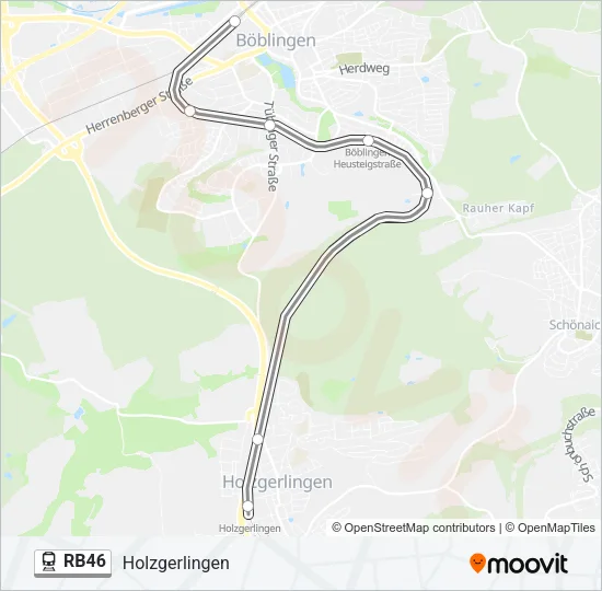 Bahnlinie RB46 Karte