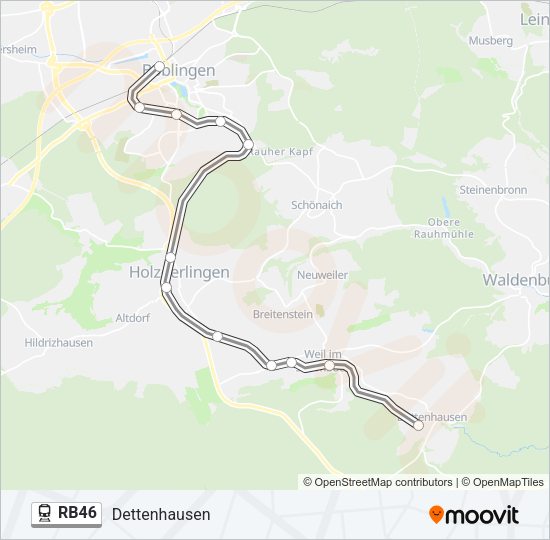 RB46 Train Line Map
