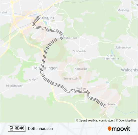 RB46 Train Line Map