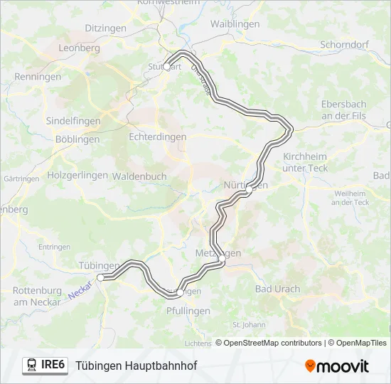 IRE6 Train Line Map