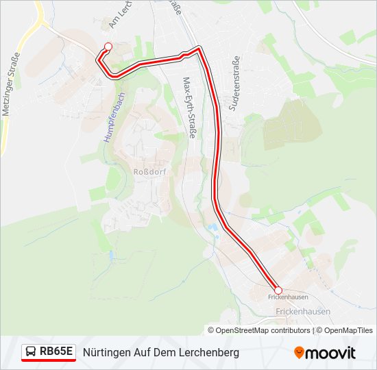 RB65E Bus Line Map