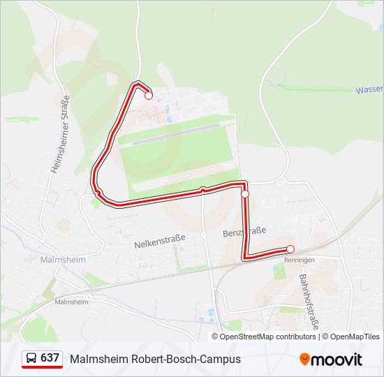 637 bus Line Map