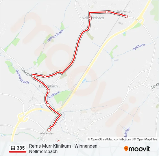 335 Bus Line Map