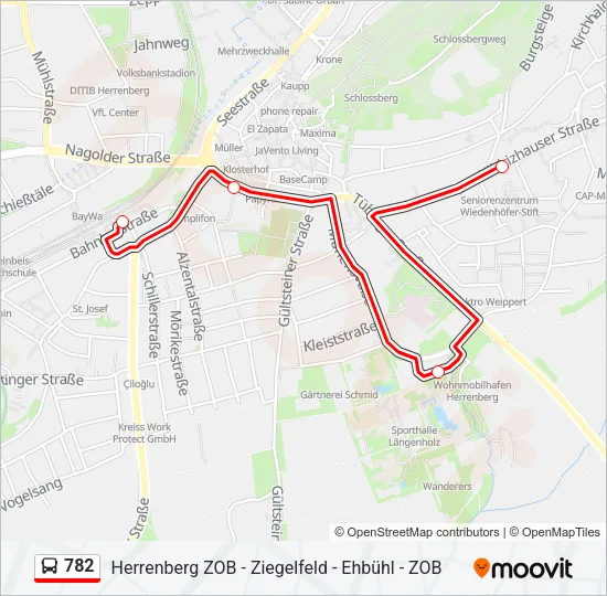 782 Bus Line Map