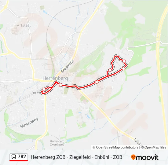 782 Bus Line Map