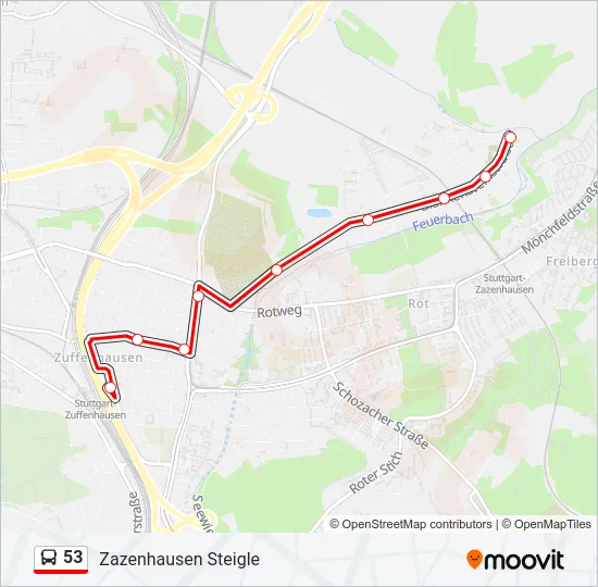53 Bus Line Map