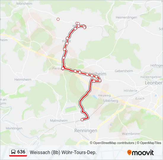 636 Bus Line Map