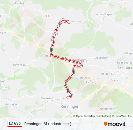 636 Bus Line Map