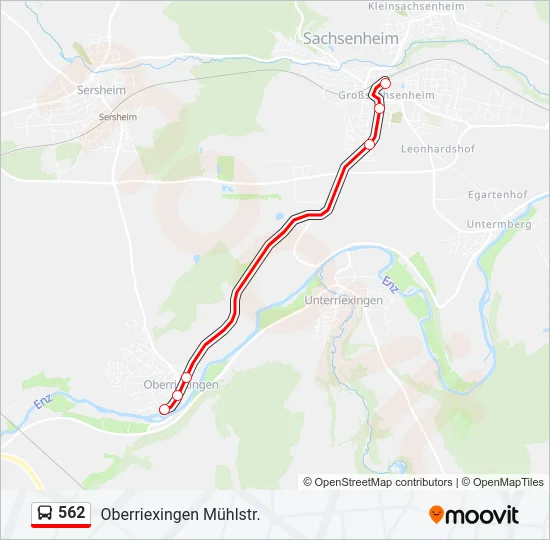 562 Bus Line Map