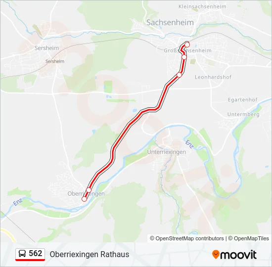 562 Bus Line Map