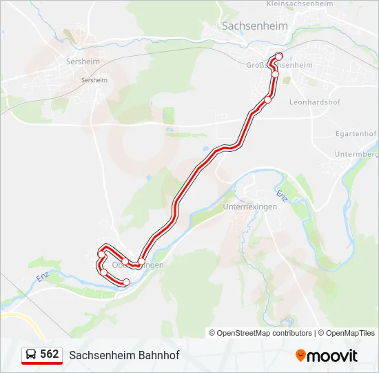 562 Bus Line Map