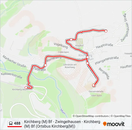 488 Bus Line Map