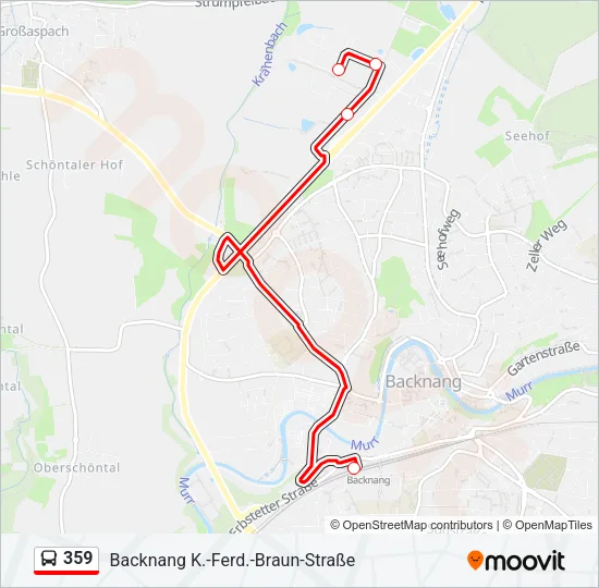 359 Bus Line Map