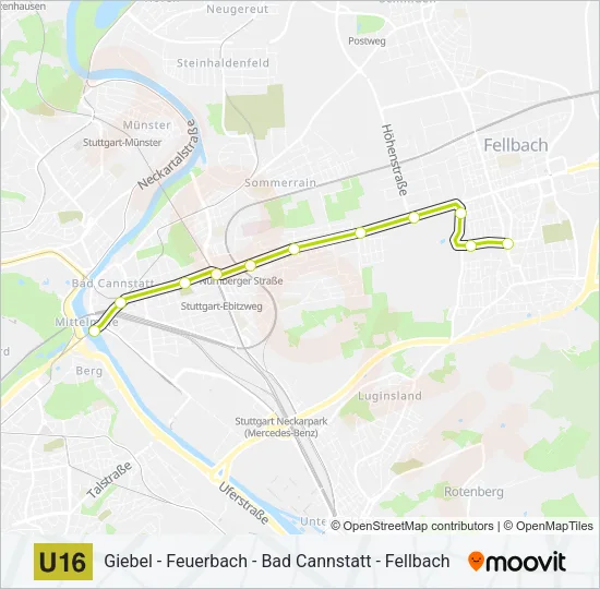 U16 Subway Line Map