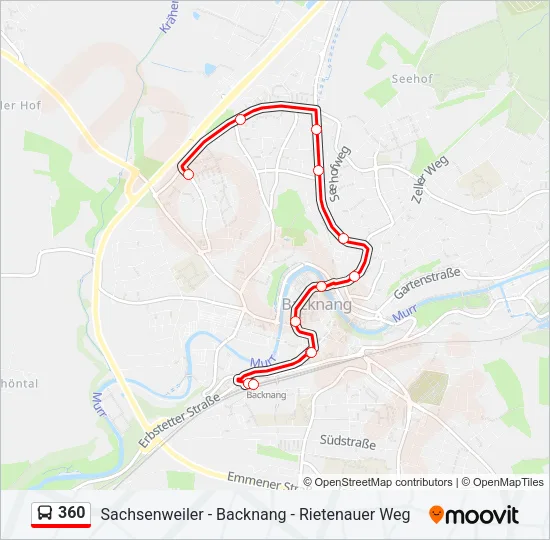 360 Bus Line Map