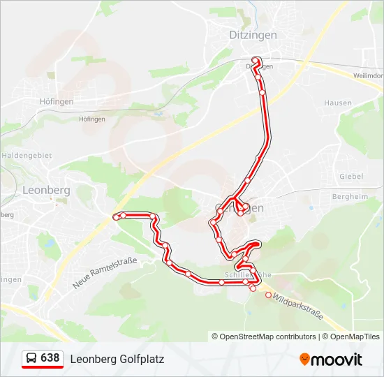 638 Bus Line Map
