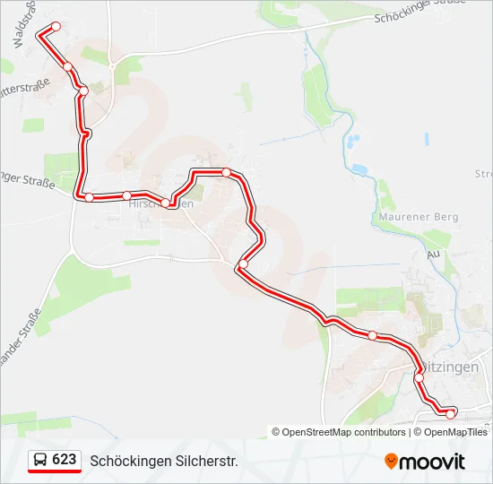 623 Bus Line Map