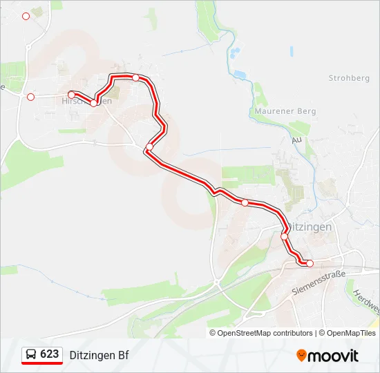 623 Bus Line Map