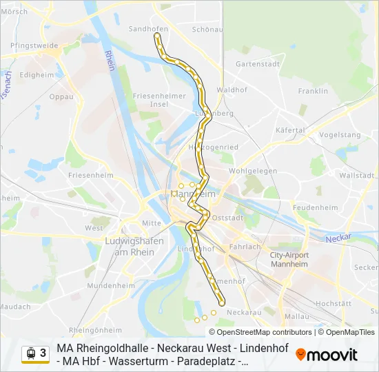 3 Light Rail Line Map