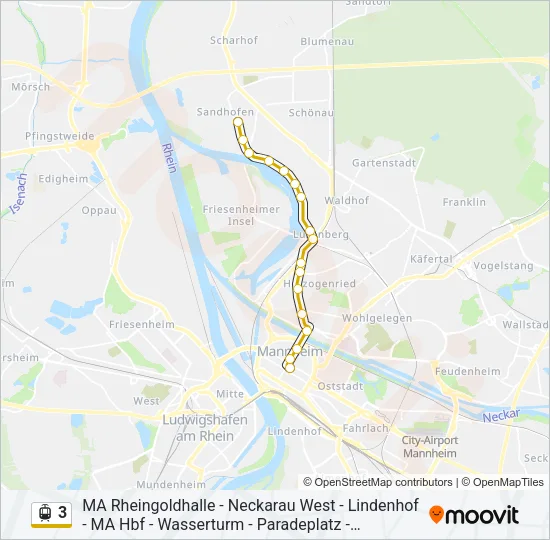 3 Light Rail Line Map