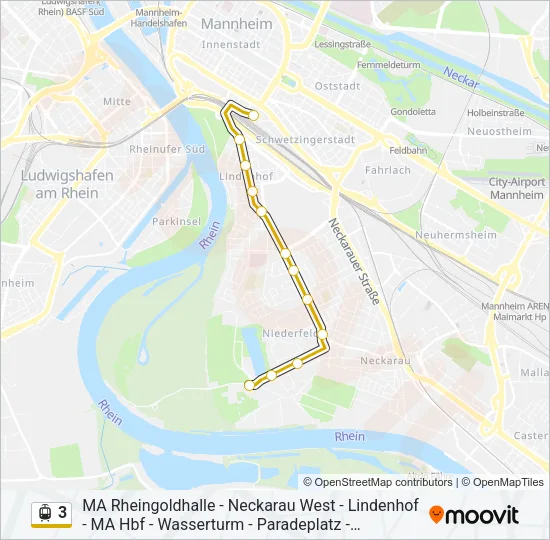 3 Light Rail Line Map
