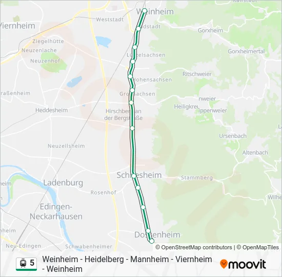 5 Light Rail Line Map