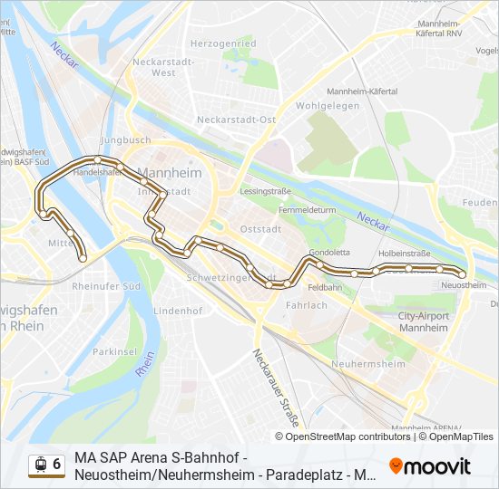 6 light rail Line Map