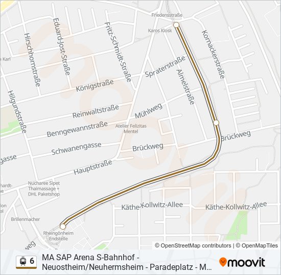 6 light rail Line Map