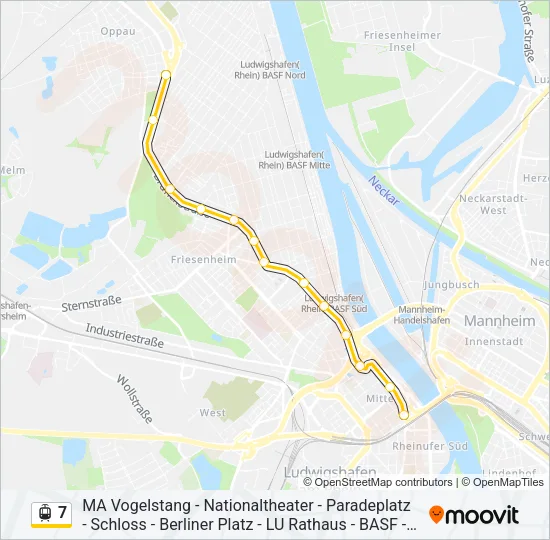 7 Light Rail Line Map