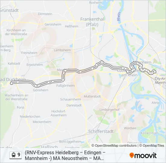 9 Light Rail Line Map