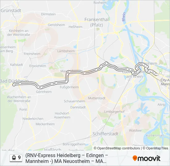 9 Light Rail Line Map