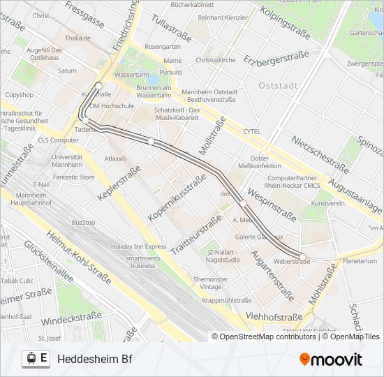 E light rail Line Map