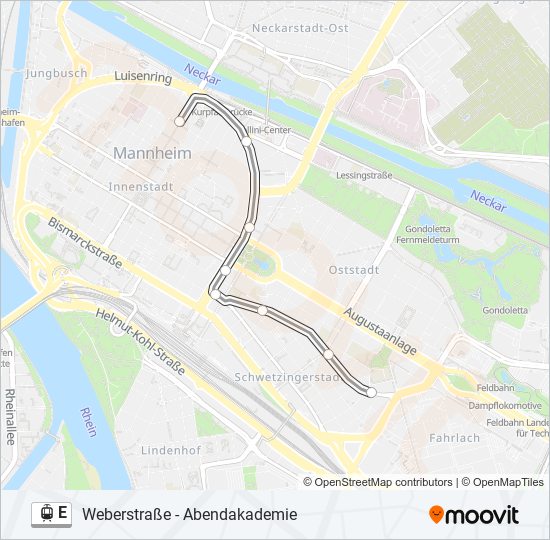 E light rail Line Map