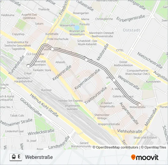 E Light Rail Line Map