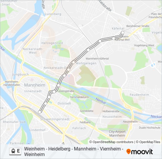 E light rail Line Map