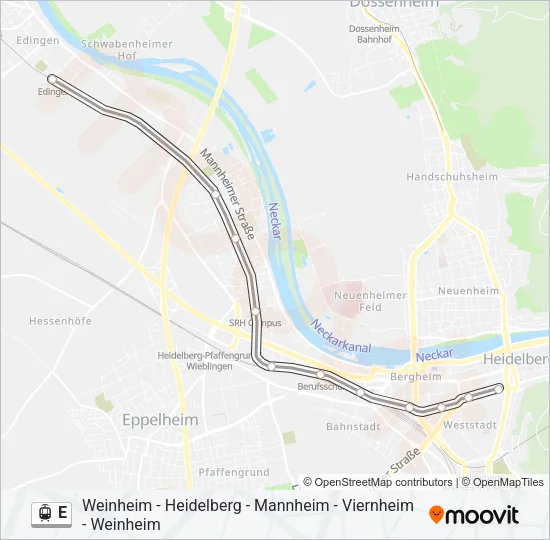 E Light Rail Line Map