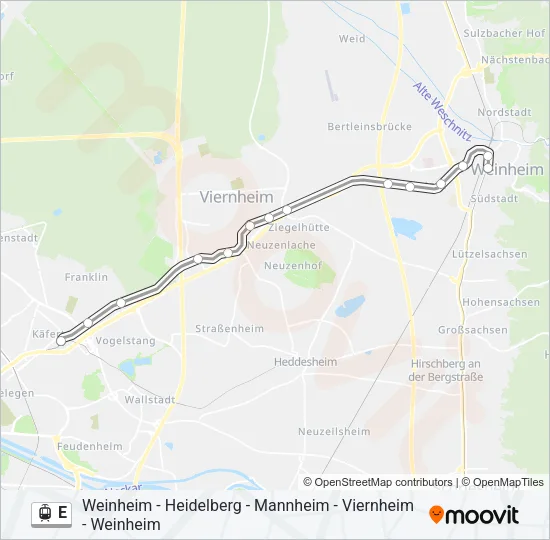 E Light Rail Line Map
