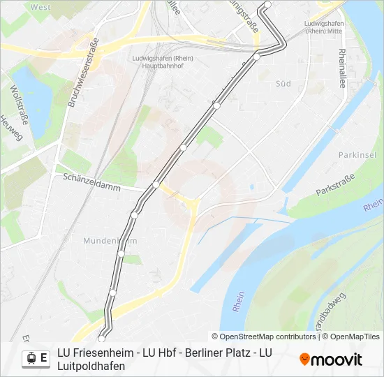E Light Rail Line Map