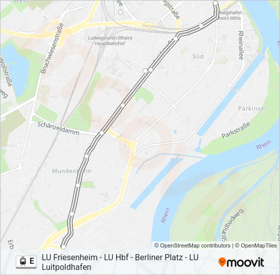E Light Rail Line Map