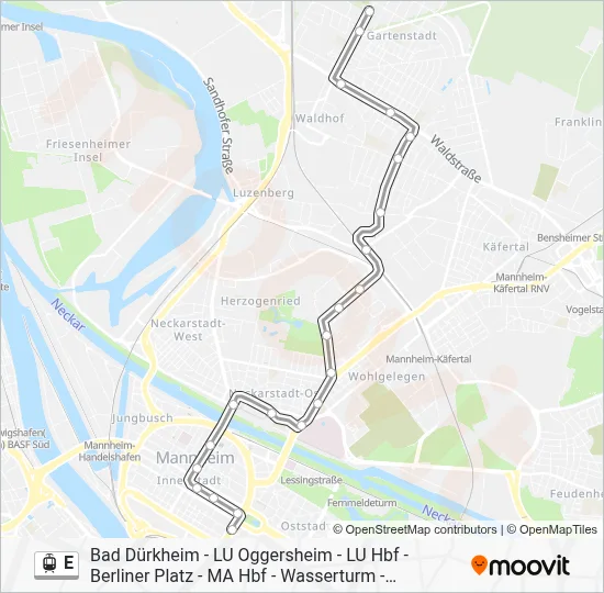 E Light Rail Line Map