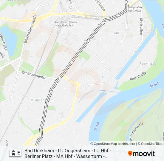 E Light Rail Line Map