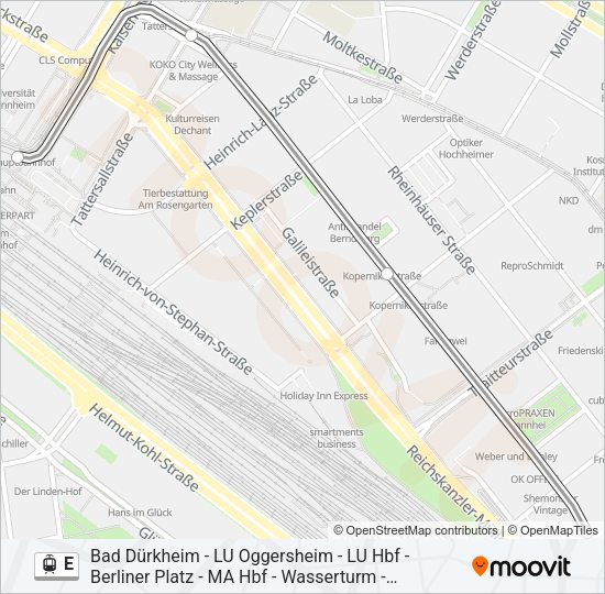 E Light Rail Line Map